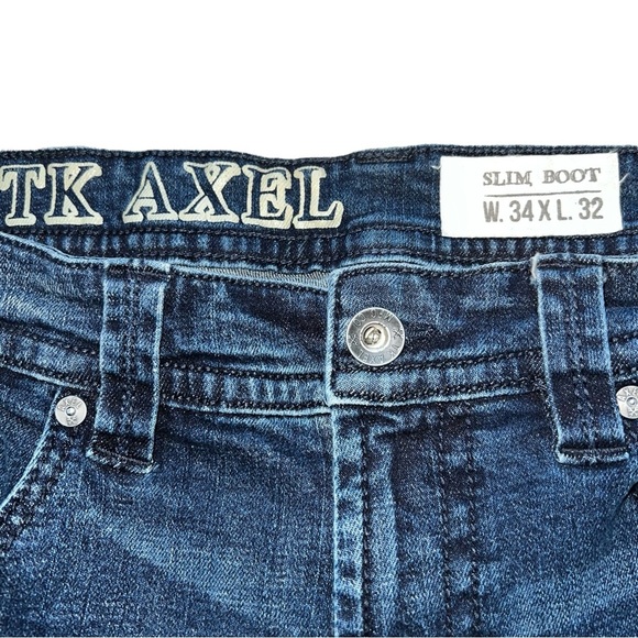 TK Axel Slim Boot Jeans Size 34x32 - Picture 2 of 11